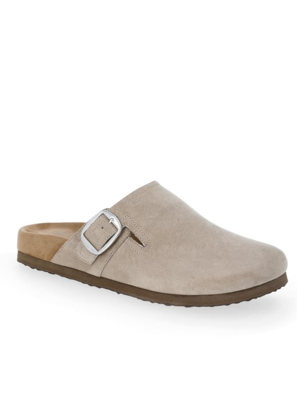 New Time and Tru Women's Buckle Clogs Tan Size 8